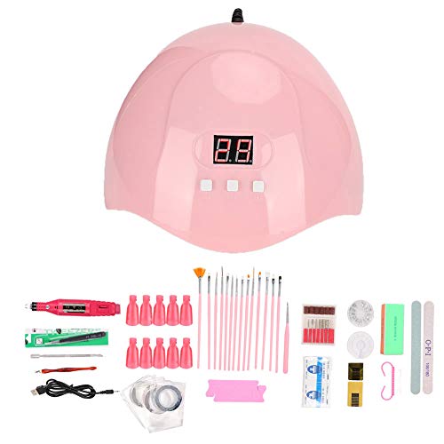 Professional Manicure Tool Kit - 54W Nail Art & Polish Removal Set with Exfoliating Tools for Salon & Home Use | Perfect for DIY Nail Care, Pedicures & Gel Polish Removal