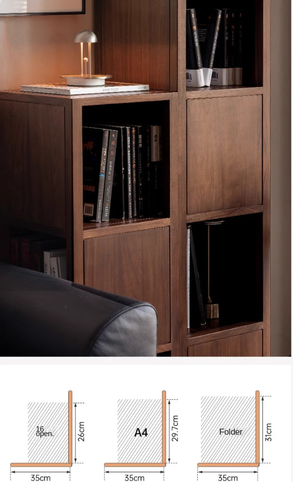 Solid Black Walnut & Oak Wood Corner Bookshelf - Stylish Storage Shelf for Living Room, Office, or Bedroom - Perfect for Books, Decor & Small Spaces