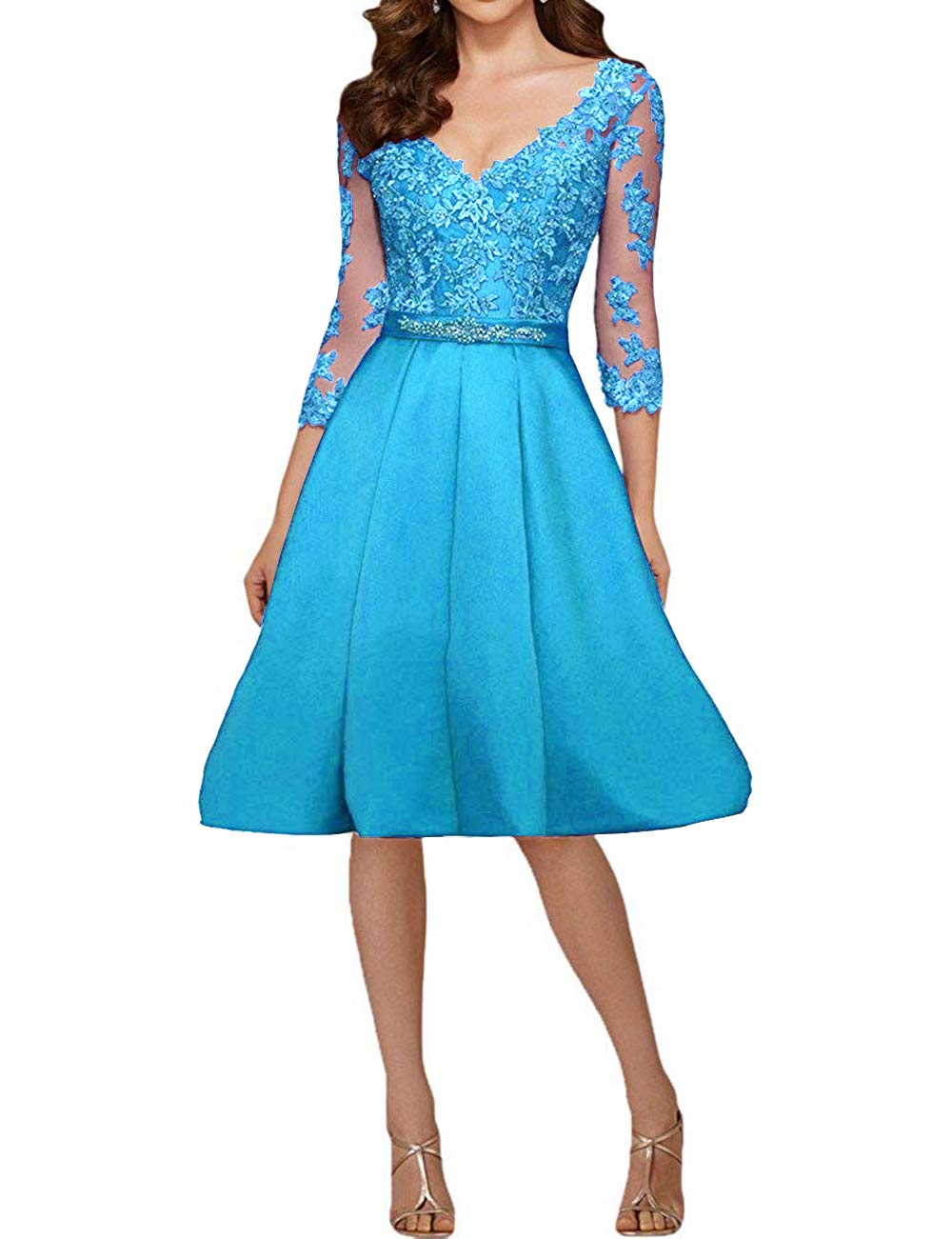 Elegant V-Neck Mother of The Bride Dress - Formal Evening Gown for Weddings, Prom & Special Occasions | Plus Size & Custom Options Available