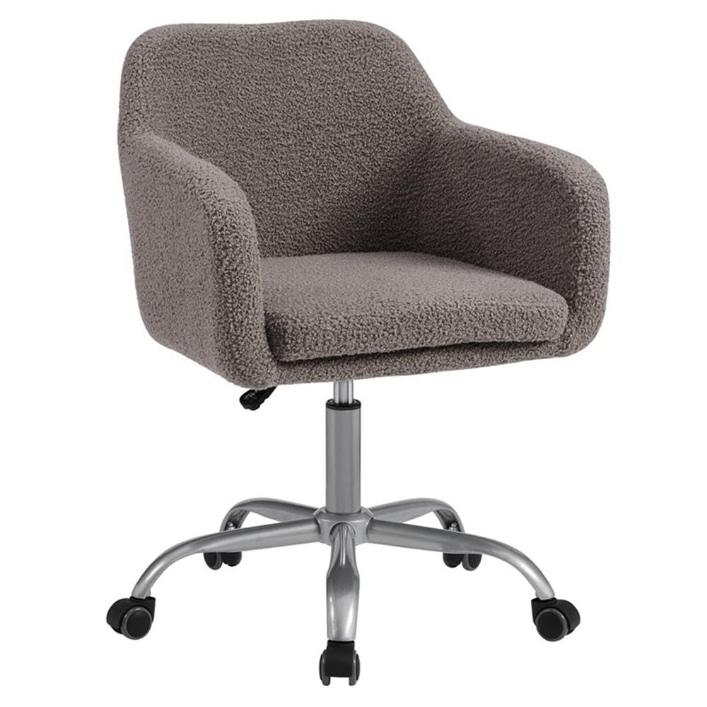 Premium Gray Metal Upholstered Office Chair - Ergonomic Executive Desk Chair for Home & Business Workspaces