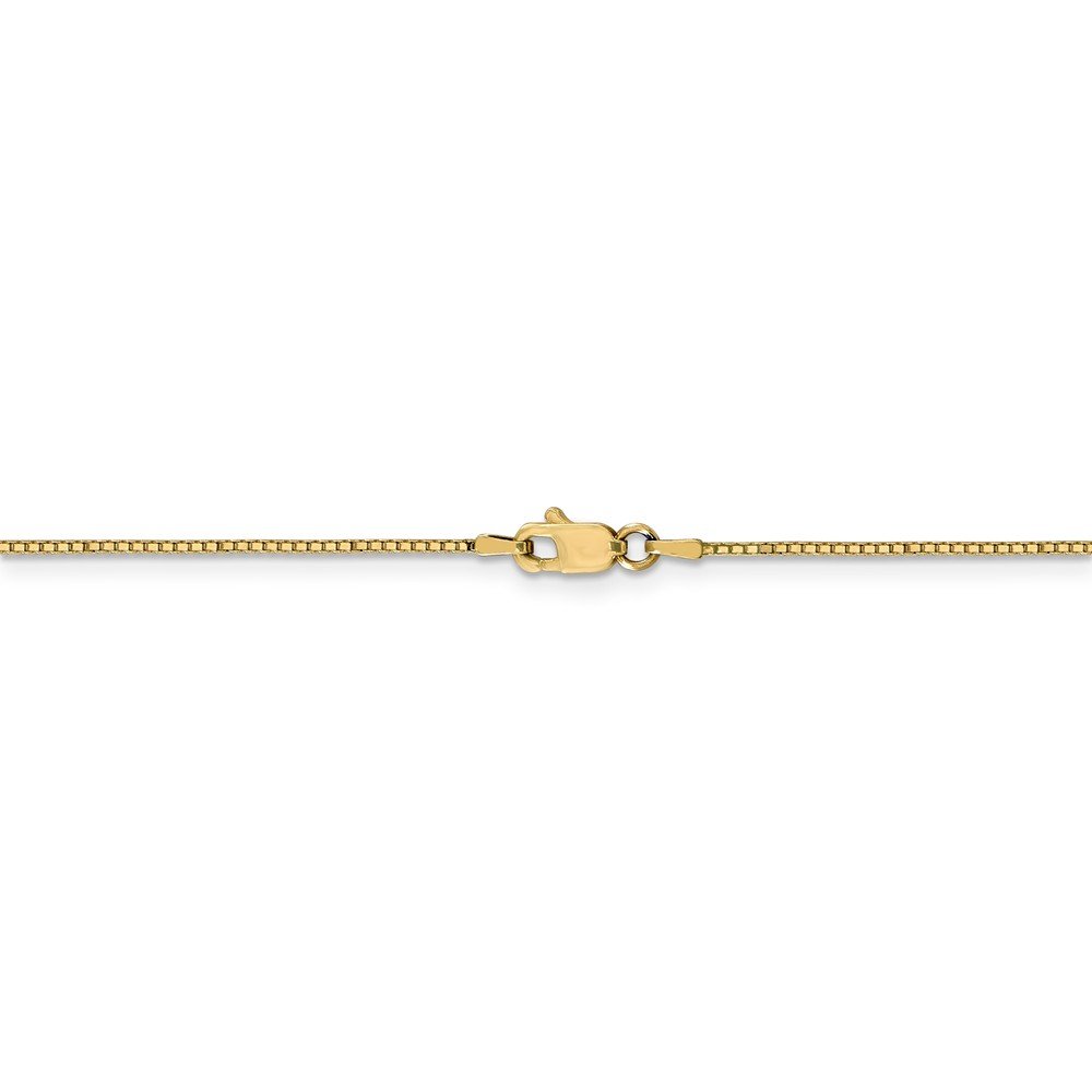10K Solid Yellow Gold 0.8mm Box Chain Necklace with Lobster Clasp - Durable Everyday Jewelry for Men & Women, Perfect Gift for Anniversary, Birthday and Special Occasions