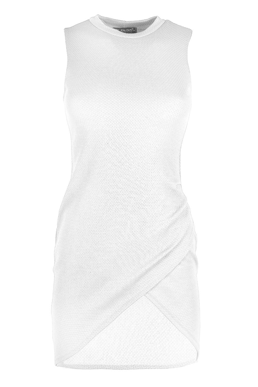 Oops Outlet Women's Waffle Knit Turtle Neck Polo Wrap Mini Bodycon Dress - Perfect for Casual Outings, Date Nights & Party Wear