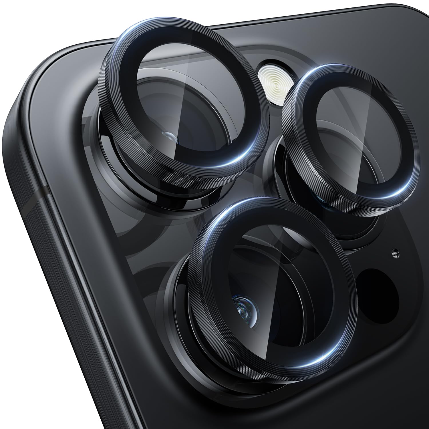 WSKEN Premium Tempered Glass Camera Lens Protector for iPhone 16 Pro/Pro Max & iPhone 15 Pro/Pro Max - Shatterproof Ultra HD Metal Frame Protection - Perfect for Outdoor Adventures, Travel Photography and Daily Use