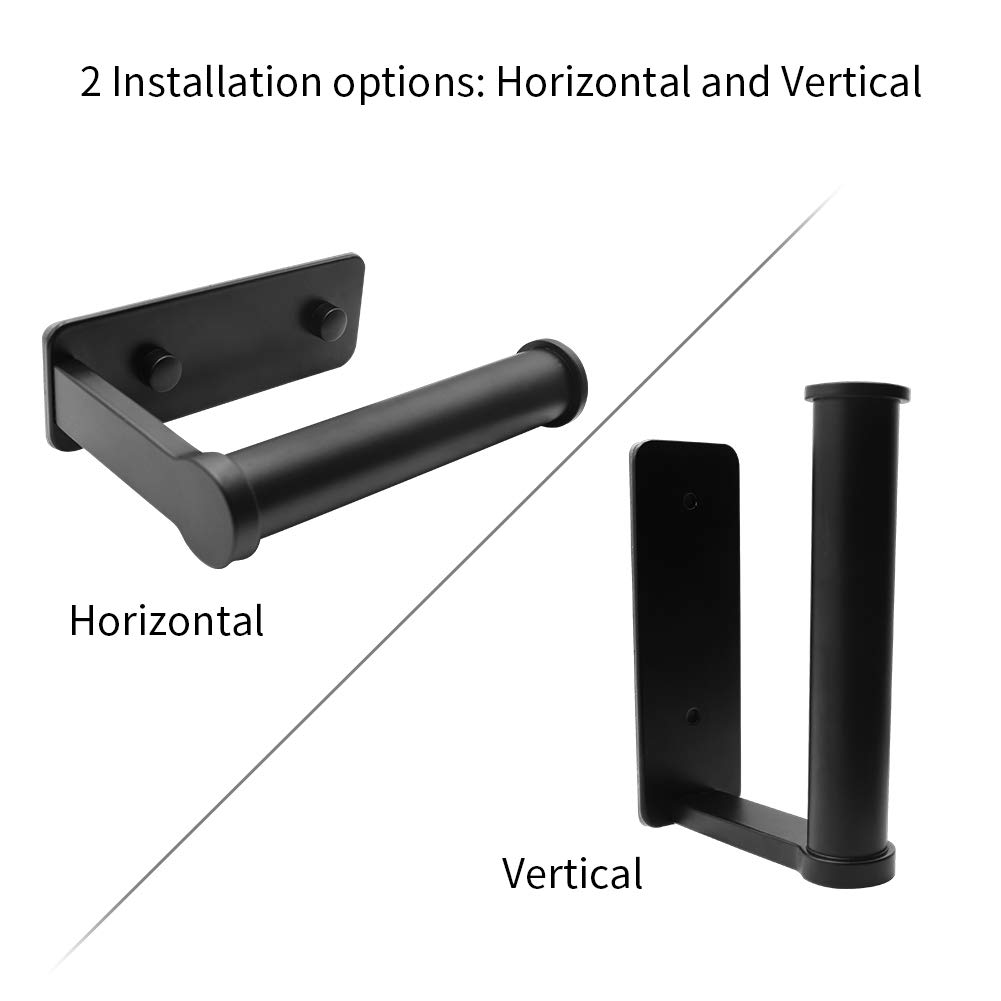 Self-Adhesive Toilet Paper Holder - No Drill Wall Mount Bathroom TP Roll Holder, Aluminum Alloy Rustproof Design for Home, RV & Travel - Perfect for Small Spaces & Modern Bathrooms