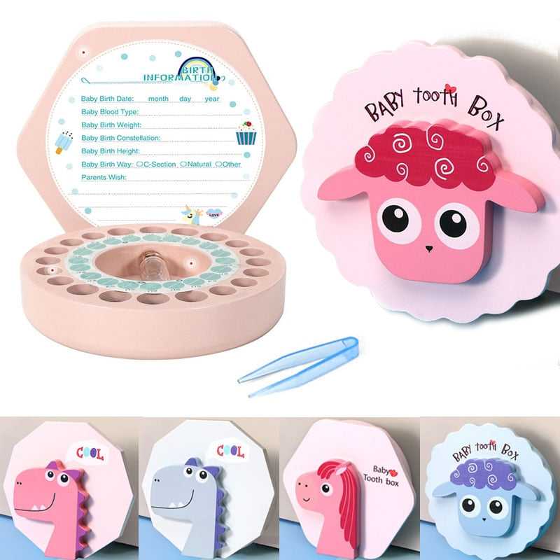 Wooden Baby Tooth Box for Boys & Girls | Keepsake Memory Box for First Teeth | Perfect Baby Shower Gift & Nursery Decor