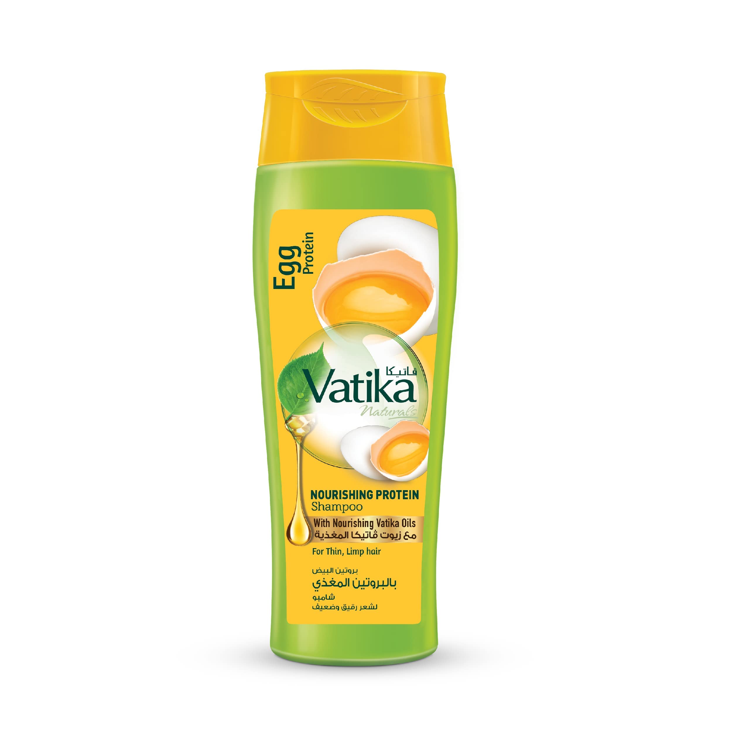 Vatika Naturals Egg Protein Shampoo for Thin & Limp Hair - 400ml Nourishing Hair Treatment | Australian Made | Perfect for Daily Hair Care & Volume Boost