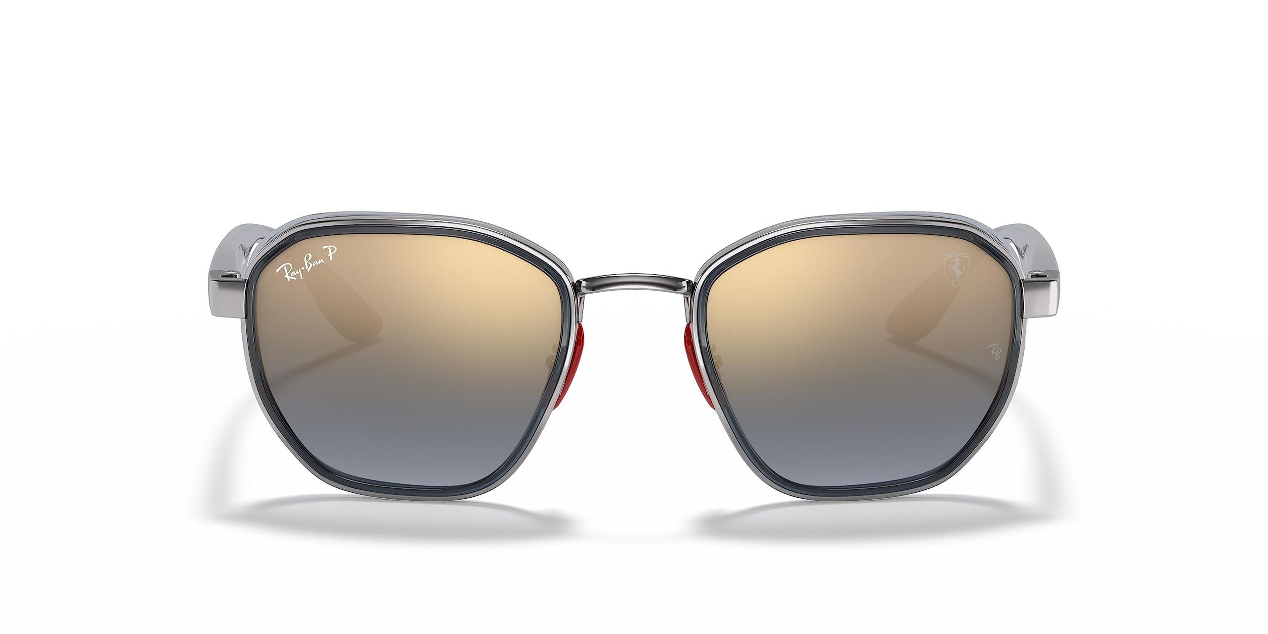 Ray-Ban RB3674M Scuderia Ferrari Collection Round Sunglasses for Men & Women – Polarized UV Protection Aviator Shades for Driving, Sports & Outdoor Activities