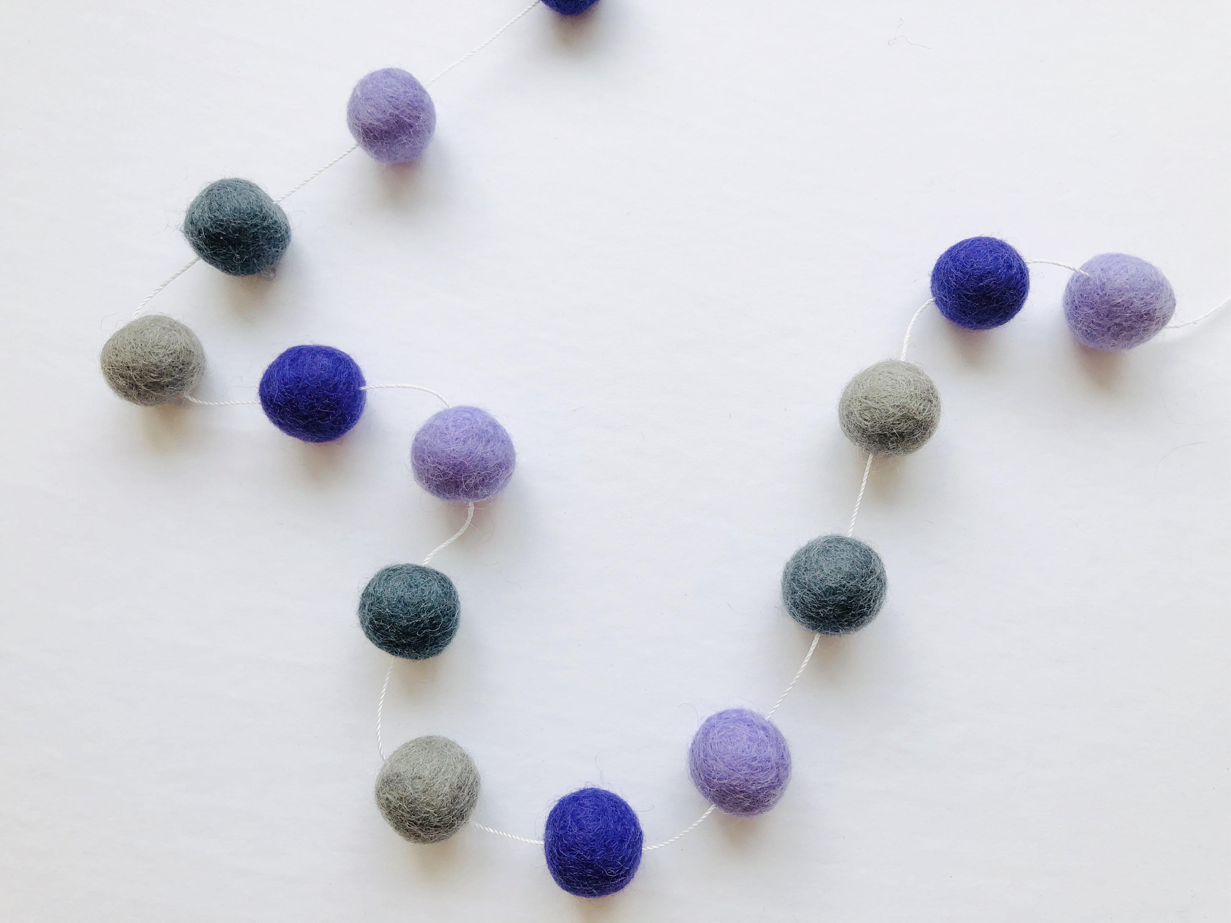 Beautiful Grey and Purple Garland for Home Decor - Perfect for Weddings, Parties, and Holiday Decorations