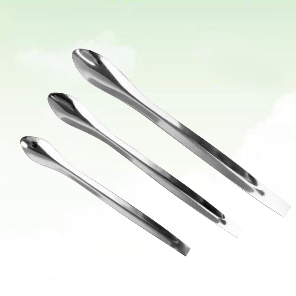 3PCS Stainless Steel Makeup Spatulas - Cosmetic Scoop for Lipstick, Powder & Cream - Perfect for Subpackaging, Skincare & Lotion Application - Ideal for DIY Beauty, Salon Use & Travel Kit Essentials