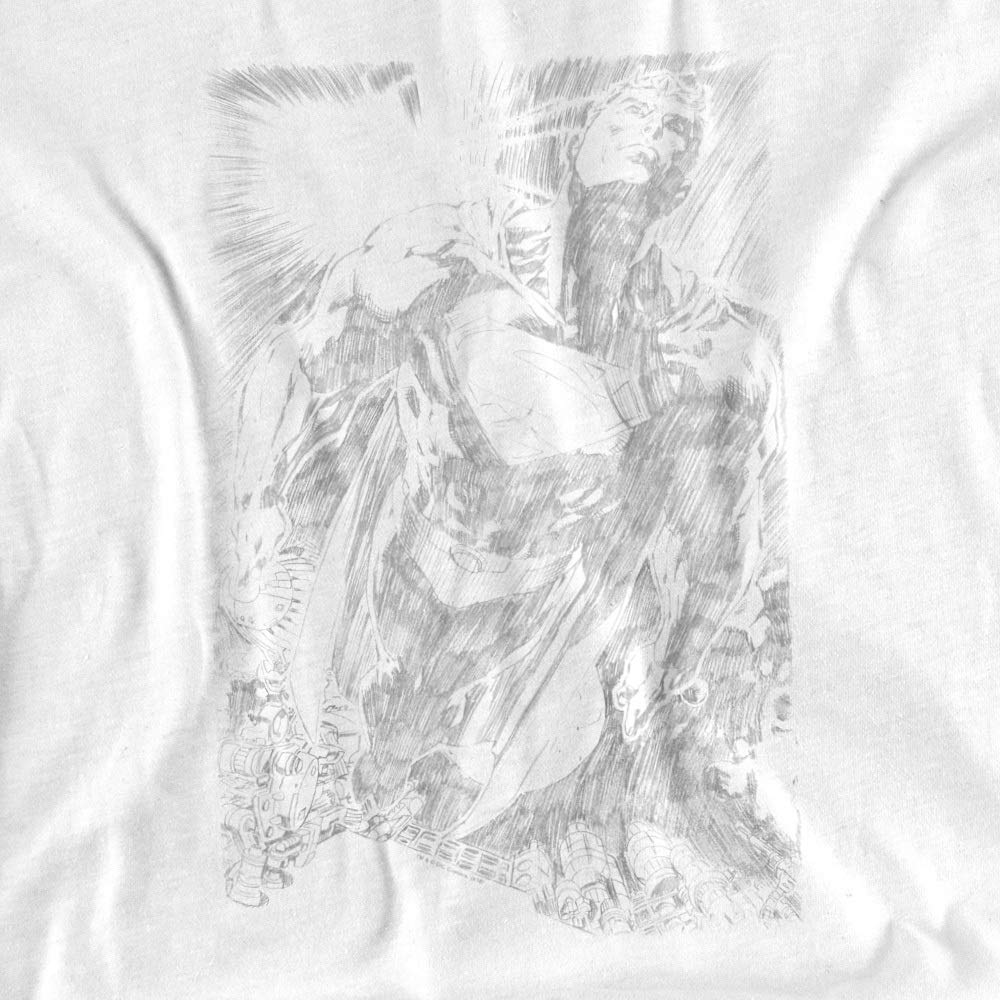 Superman Exploding Space Sketch Women's T-Shirt | Graphic Novelty Tee for Fans | Casual Wear & Cosplay Outfit
