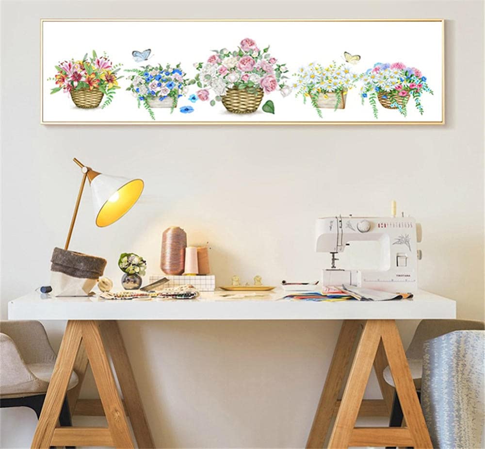 5D DIY Diamond Painting Kit for Adults & Kids - Full Drill Large Still Life Flower Rhinestone Art, 24x72 Inch Square Drill Canvas for Home Wall Decor - Perfect for Relaxation, Gifts & Craft Projects
