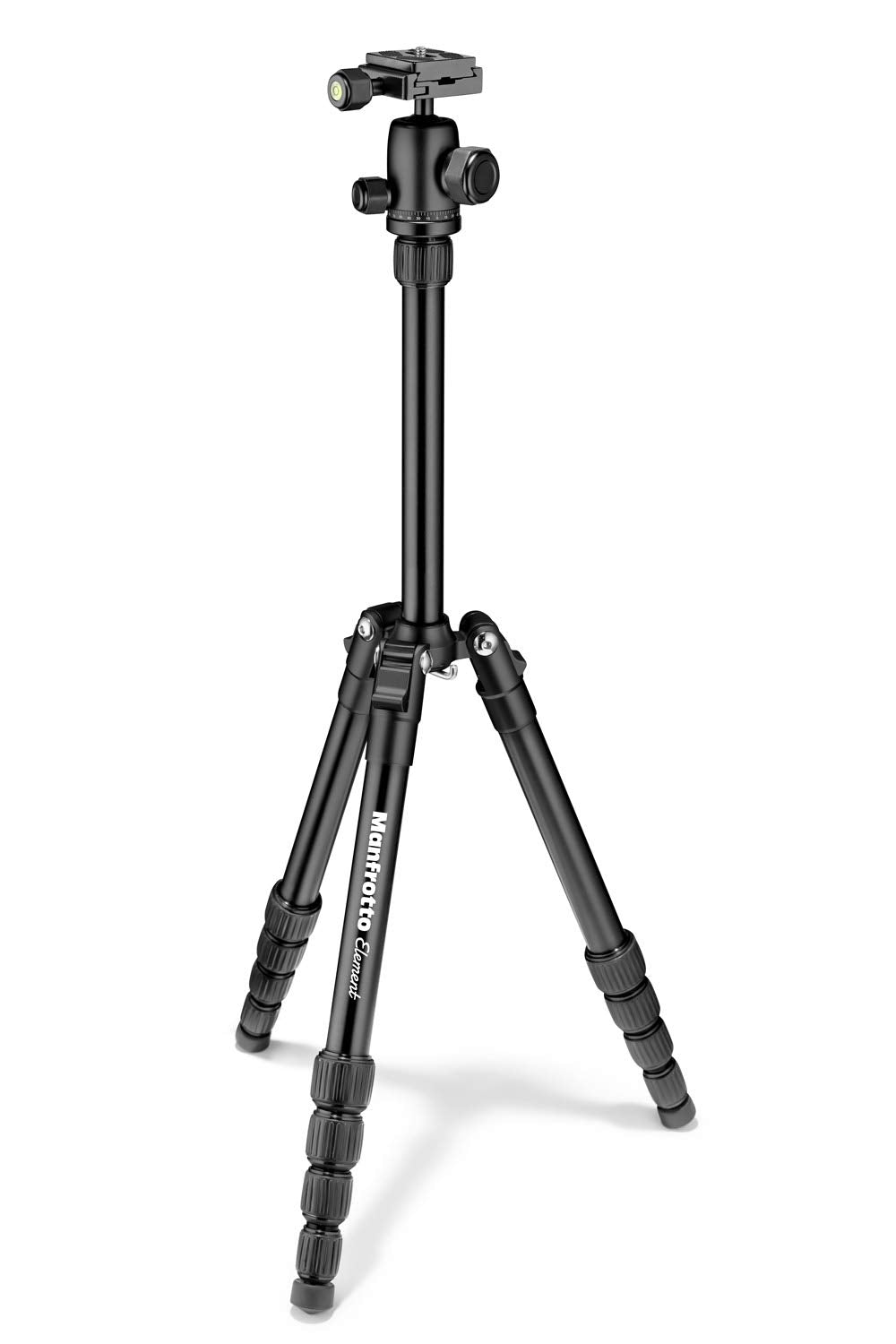 Manfrotto Element Traveler Small Aluminum 5-Section Tripod with Ball Head - Compact Lightweight Tripod for Travel, Photography & Vlogging - Perfect for DSLR Cameras, Mirrorless Cameras & Smartphones