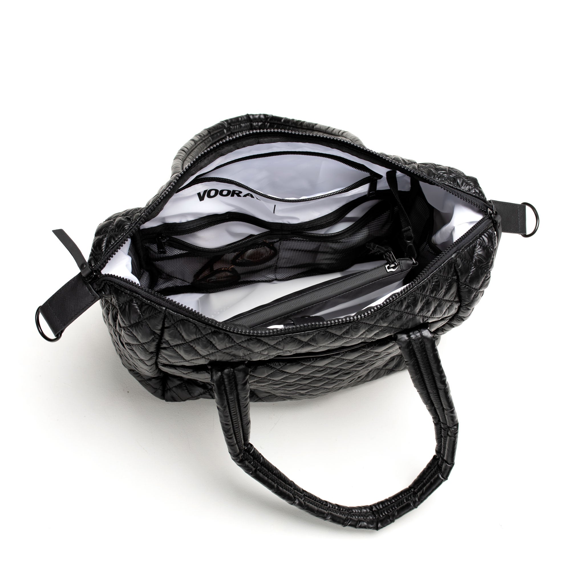 Alana Quilted Duffel Bag - Stylish Black Travel Duffel for Gym, Weekend Trips & Carry-On Luggage