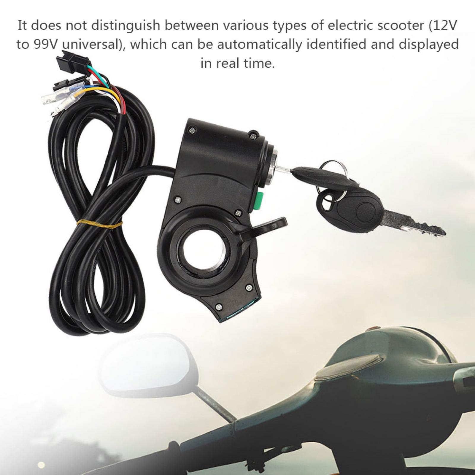 Emoshayoga E-Scooter Throttle Grip - Universal Electric Scooter Replacement Part with Auto-Identification & Red LED Display - Perfect for Commuting, Urban Travel & Last-Mile Transportation