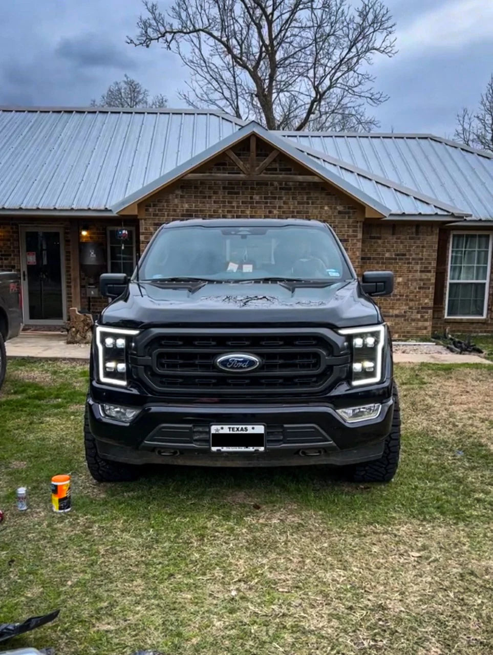 Ford F150 2021-2023 LED Headlights - Ultra Bright Hi/Low Beam, Smooth OLED DRL, Amber Turn Signals - Direct Replacement for Halogen Headlights (Clear/Chrome) - Perfect for Night Driving & Off-Road Adventures