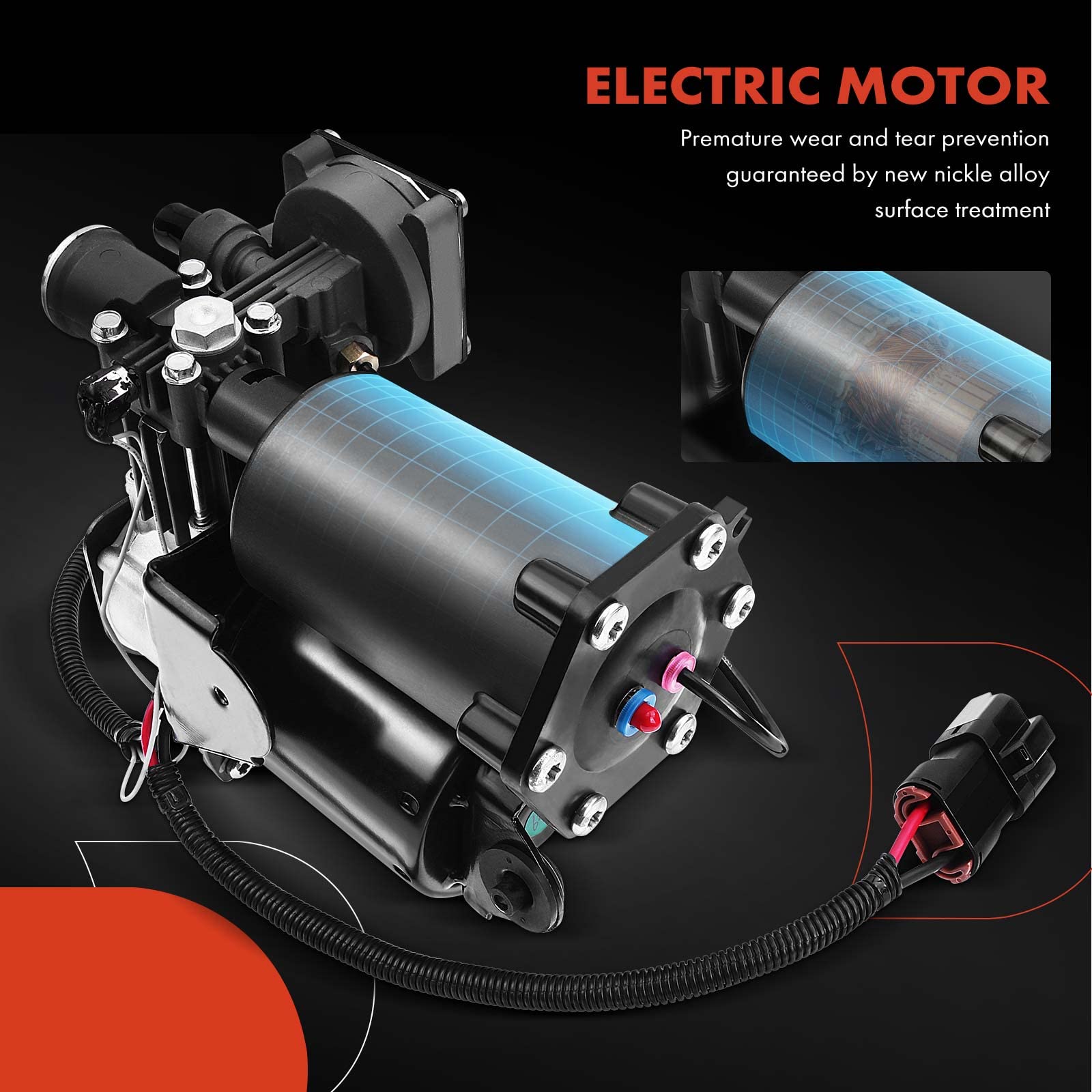 Premium Air Suspension Compressor Replacement for Cadillac SRX 2004-2009 & STS 2005-2010 - Includes Mounting Bracket - Compatible with Part #15228009, 88957190 - Perfect for Smooth Ride & Suspension Repair