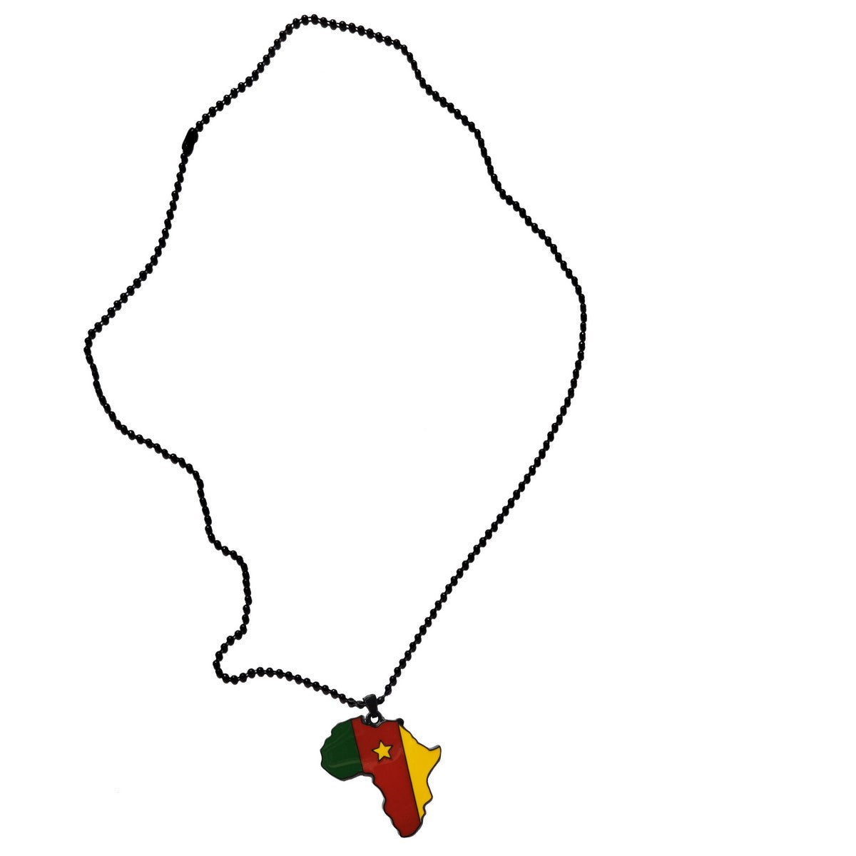 Cameroon Flag Pendant Necklace - African Map Charm Jewelry for Men & Women - Perfect for Cultural Pride, Travel & Patriotic Gifts