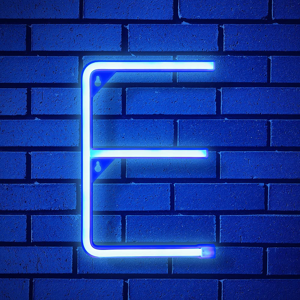 Custom LED Neon Letter Signs A-Z & 0-9 - Blue Illuminated Wall Decor for Home, Office & Events - Perfect for Birthday Parties, Weddings & Business Displays