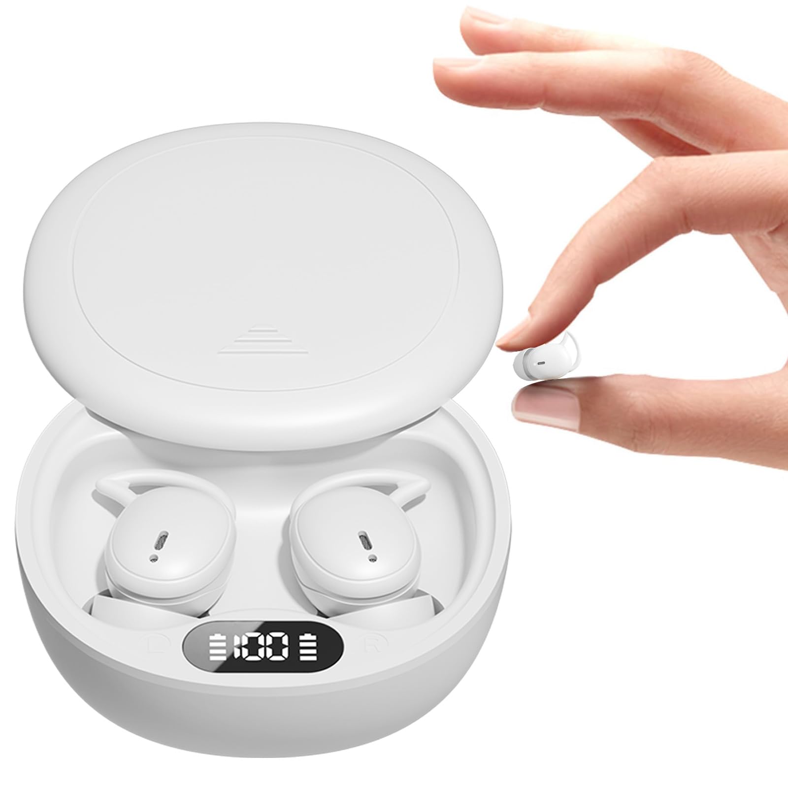 Small Mini Invisible Wireless Earbuds - Noise Cancelling Bluetooth Sleep Earphones for Small Ears, Soft Comfortable Design for Sleeping & Travel | Perfect for Side Sleepers, Commuting & Relaxation
