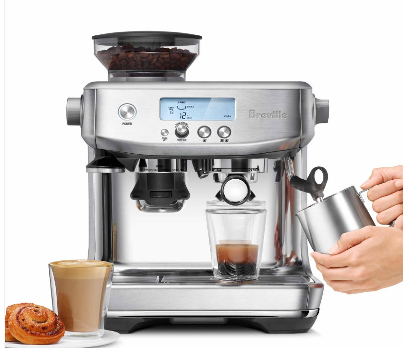 Breville Barista Pro Espresso Machine BES878SST4JAN1 - Stainless Steel with Sea Salt Finish | Perfect for Home Baristas & Coffee Lovers | Compact Countertop Design for Kitchens & Offices