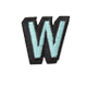 3D Alphabet Letter W - Small Size for DIY Crafts, Home Decor, and Kids Learning Activities