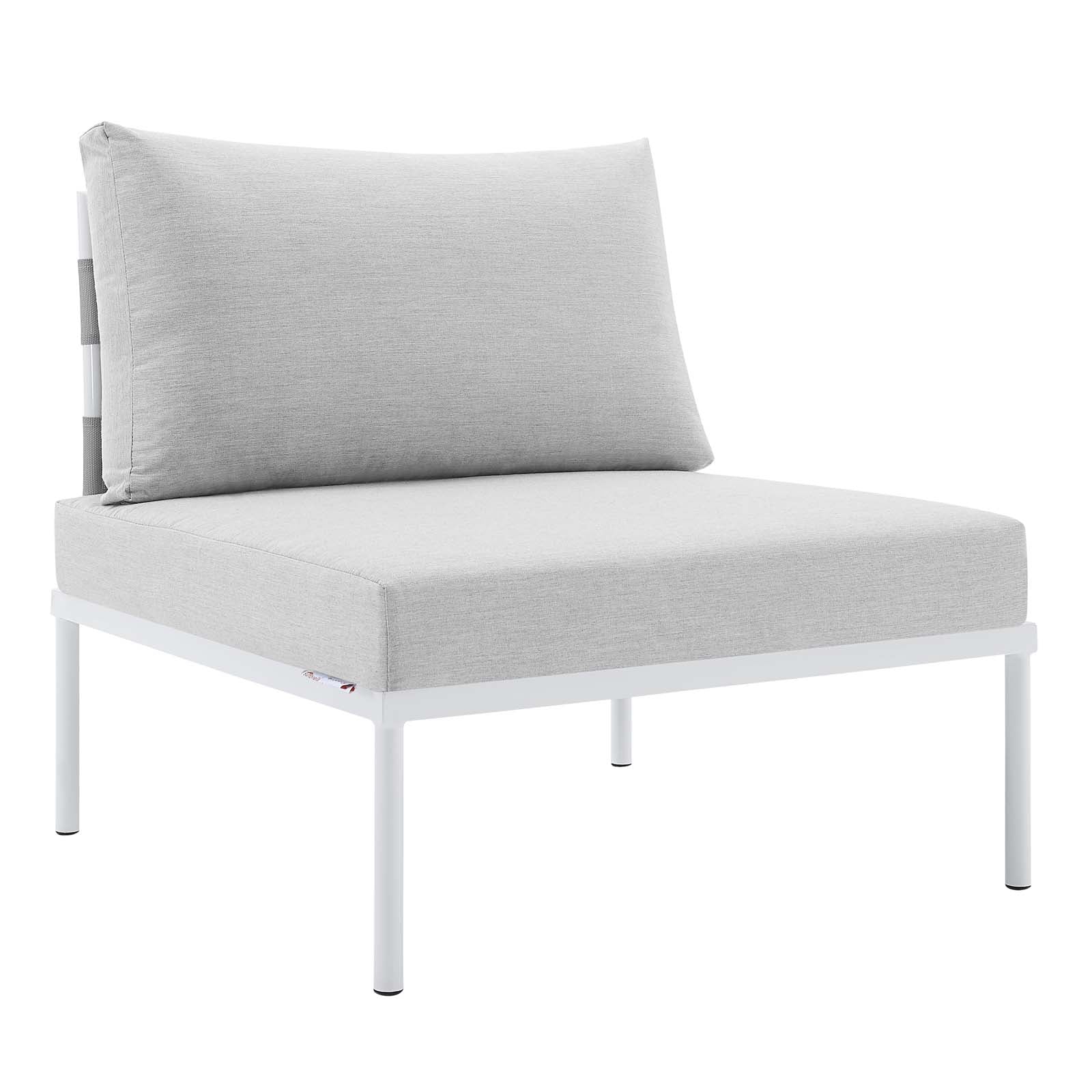 6-Piece Harmony Outdoor Patio Sectional Sofa Set with Sunbrella® Fabric & Aluminum Frame - Perfect for Backyard, Poolside & Garden Relaxation