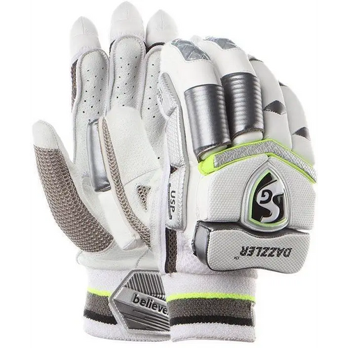 SG Dazzler Adult Cricket Batting Gloves - Premium Leather Protection for Cricket Players - Perfect for Practice & Matches