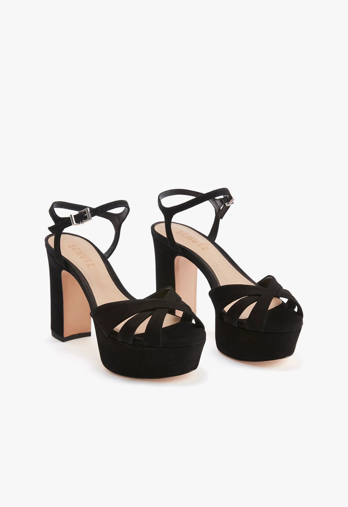 Keefa S19 High Heel Platform Sandal - Women's Nubuck Leather Strappy Summer Shoes for Weddings, Parties & Date Nights