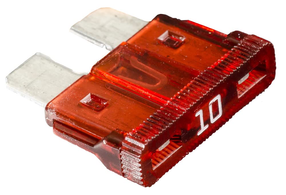 25 Pack 10 Amp ATC/ATO Blade Fuses - Red Color for Automotive, Marine & Motorcycle Electrical Systems - Fast & Reliable Circuit Protection