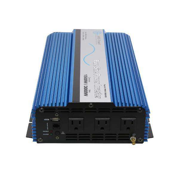 Aims Power PWRI150024S 1500W Pure Sine Wave Power Inverter - Reliable Backup Power for RV, Boat, Off-Grid & Emergency Use