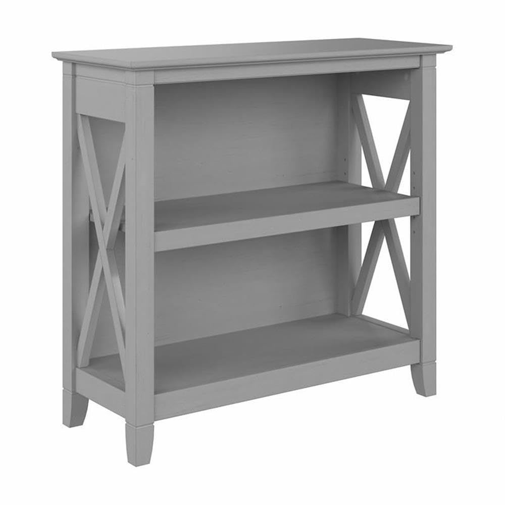 UrbanPro Small 2 Shelf Bookcase in Cape Cod Gray - Engineered Wood Book Shelf for Living Room, Bedroom, Office - Compact Storage Solution for Books, Decor & Essentials