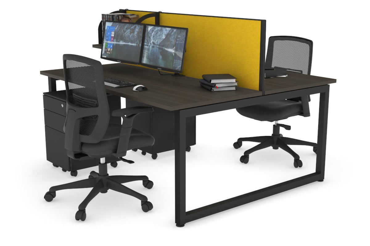 Quadro Loop Legs 2 Person Office Workstation Desk [1200L x 700W] - Perfect for Shared Workspaces & Collaborative Office Environments