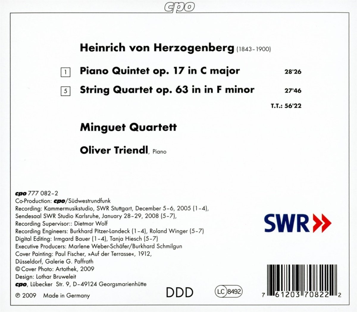 Piano Quintet Op 17 & String Quartet Op 63 - Classical Music Sheet for Violin, Viola, Cello | Perfect for Chamber Ensembles, Music Students & Performances