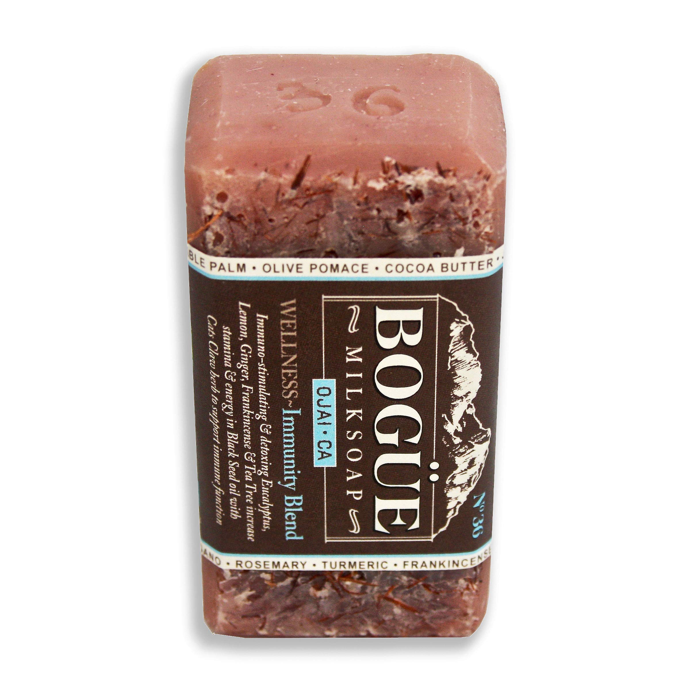 Organic Goat Milk Soap BOGUE No.36 - Natural Wellness & Immunity Booster with Black Seed Oil, Cats Claw & Essential Oils for Energy & Detox - Perfect for Daily Skincare, Aromatherapy & Gift Giving