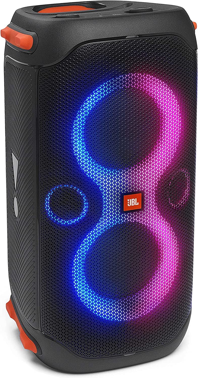 JBL PartyBox 110 Portable Bluetooth Speaker with Built-in LED Lights | Powerful Sound & Deep Bass | Wireless Party Speaker for Outdoor, Beach, Pool Parties & Home Entertainment (Black)