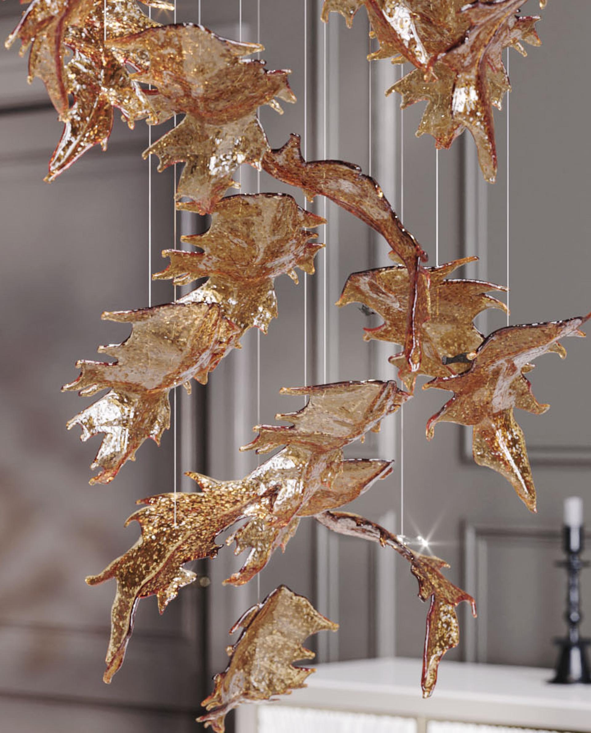 Elegant Flying Leaves Crystal Chandelier - Modern Ceiling Light Fixture for Dining Room, Bedroom & Living Room Decor