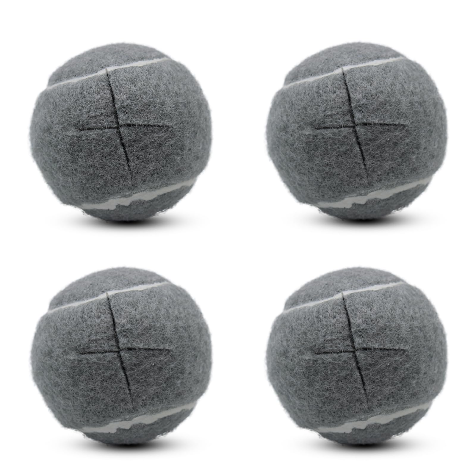 4 PCS Precut Walker Tennis Balls for Furniture Legs - Heavy Duty Felt Pad Glides for Chair & Table Legs - Floor Protectors for Hardwood & Tile Floors - Perfect for Home, Office & Classroom Use