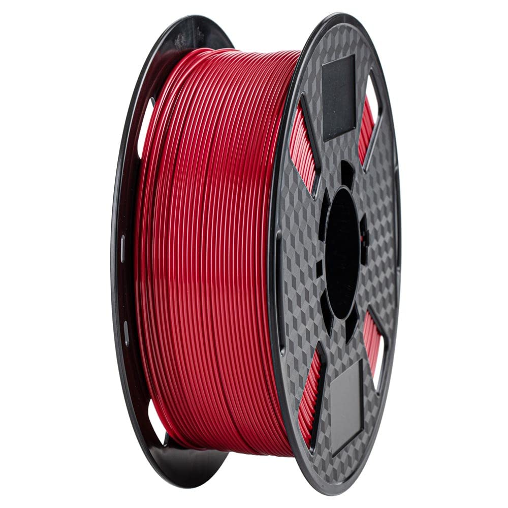 Premium 1.75mm PETG 3D Printer Filament 1KG Spool - High Strength, Low Warping 3D Printing Material (Red) - Perfect for Functional Parts, Cosplay Props & DIY Projects
