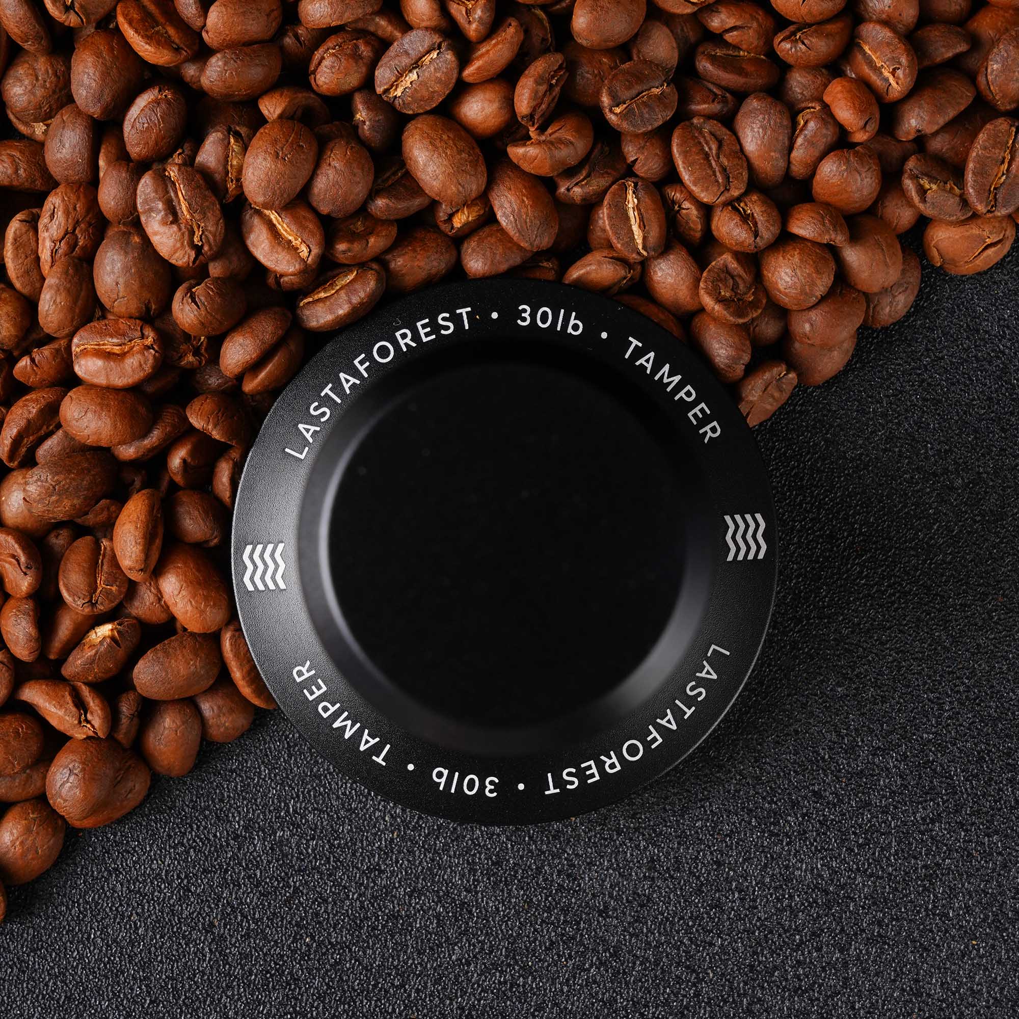 Lastaforest Spring Loaded Coffee Tamper with Ergonomic Wood Handle - Perfect for Espresso, French Press & Home Baristas