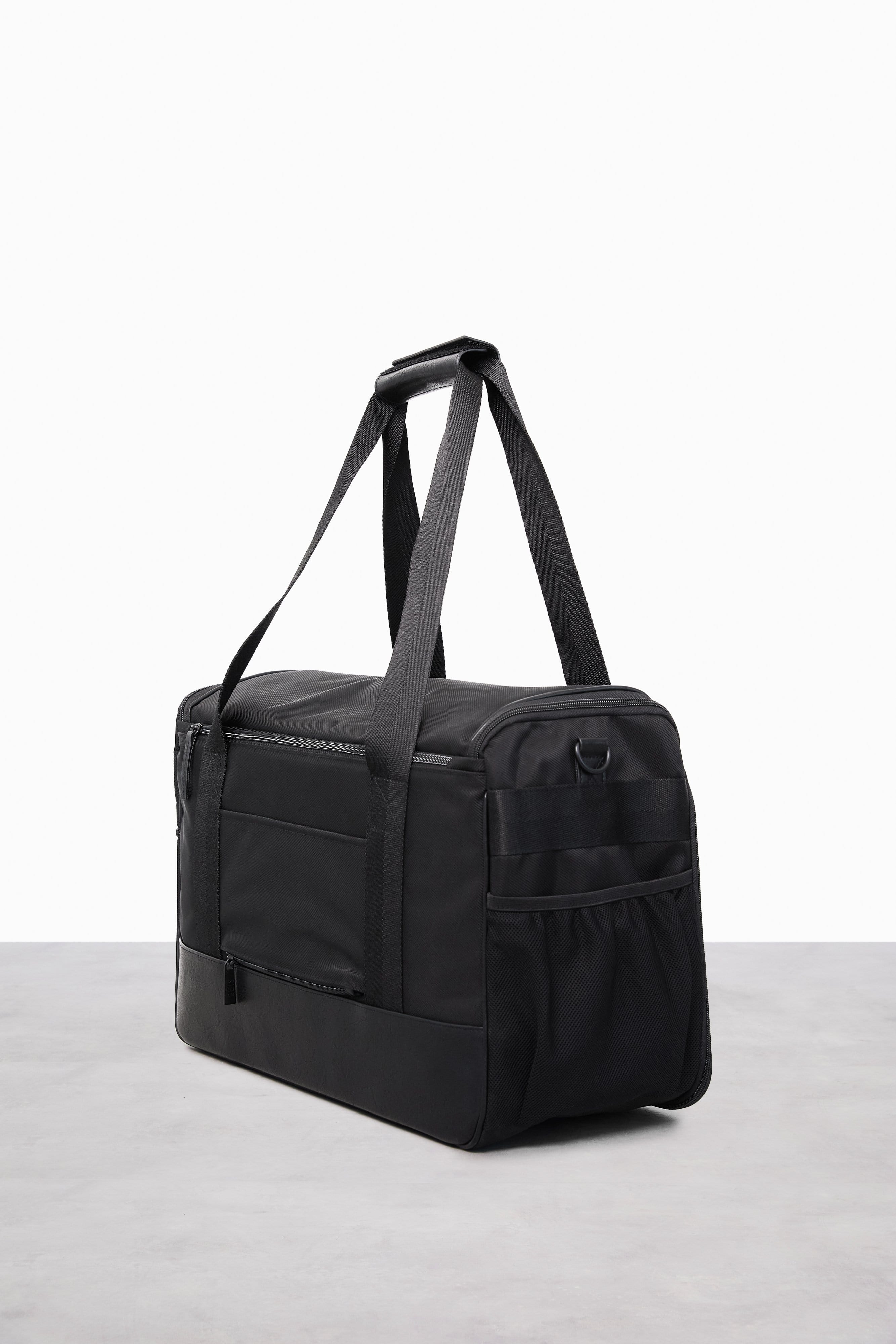 Premium Black Hanging Duffle Bag - Water-Resistant Travel Duffel with Multiple Pockets for Gym, Work, Weekend Getaways & Outdoor Adventures