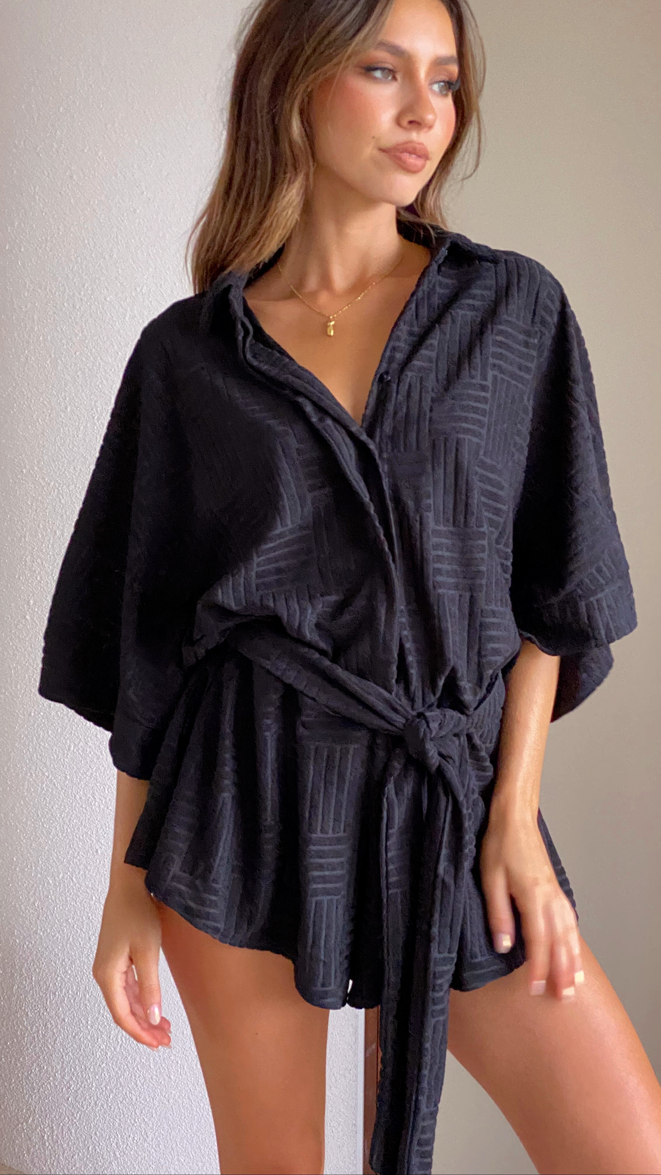 Angie Playsuit for Women - Stylish Black Jumpsuit for Casual Wear, Party & Date Night | Comfortable & Trendy One-Piece Outfit
