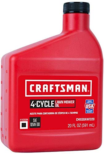 Craftsman SAE 10W-30 4-Cycle Lawn Mower Engine Oil - 20oz Bottle (Pack of 12) - Premium Lubrication for Riding Mowers, Tractors & Outdoor Power Equipment