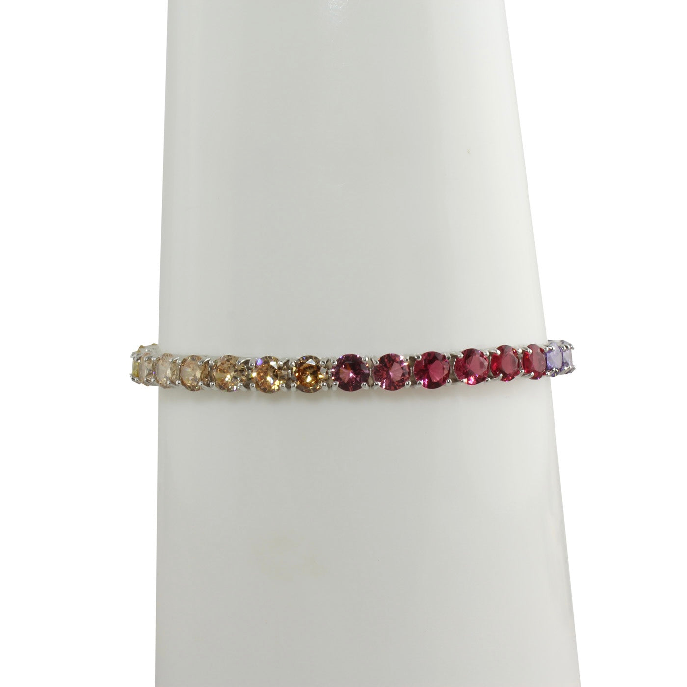 Rainbow Tennis Bracelet for Women | Elegant Cubic Zirconia Tennis Chain Bracelet | Perfect for Weddings, Parties & Everyday Wear