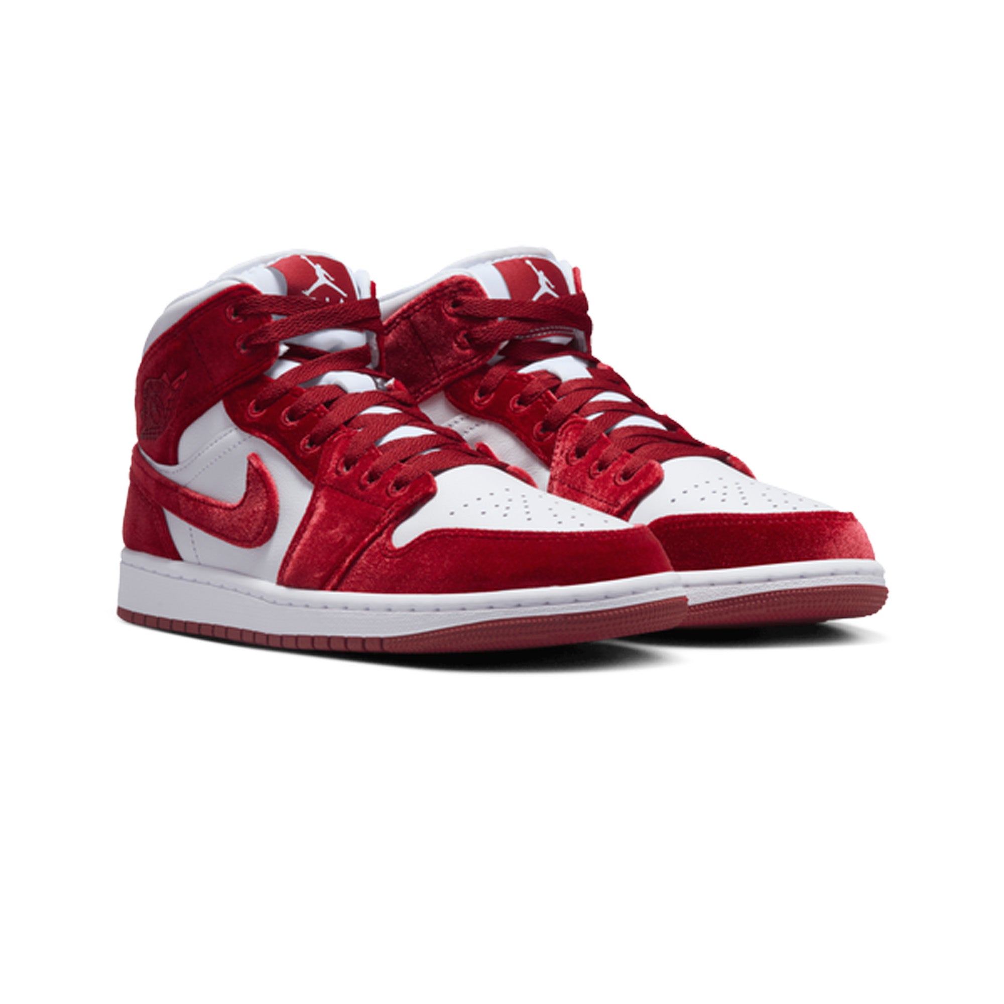 Air Jordan 1 Mid SE 'Red Velvet' Women's Basketball Shoes 2024 - Stylish Sneakers for Casual Wear, Gym & Street Fashion