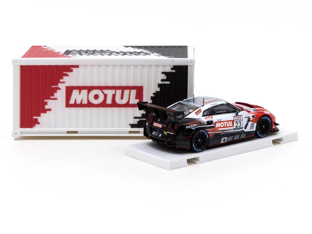 Tarmac Works 1:64 Scale Nissan GT-R NISMO GT3 VLN 2017 #23 Diecast Model Car with Display Case - Michael Krumm & Tom Coronel Edition - Perfect for Collectors, Racing Fans, and Display Shelves