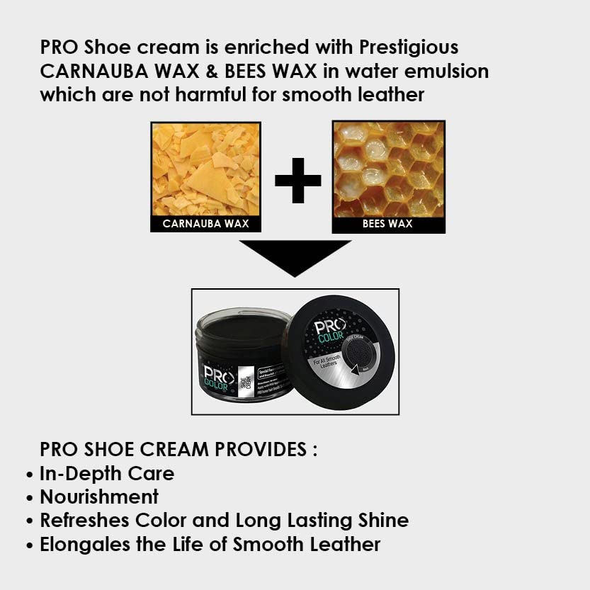 Premium PRO Shoe Cream Polish Kit - Deep Nourishing & High Shine Leather Conditioner for Men & Women | Perfect for Dress Shoes, Boots & Leather Accessories | Ideal for Professional Shine & Daily Footwear Care
