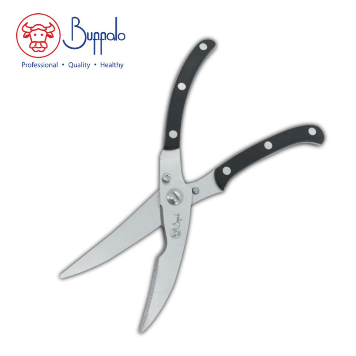 Buffalo Chicken Bone Scissors - Heavy Duty Kitchen Shears for Cutting Poultry, Bones, and Meat - Perfect for Cooking, Butchering, and Food Prep