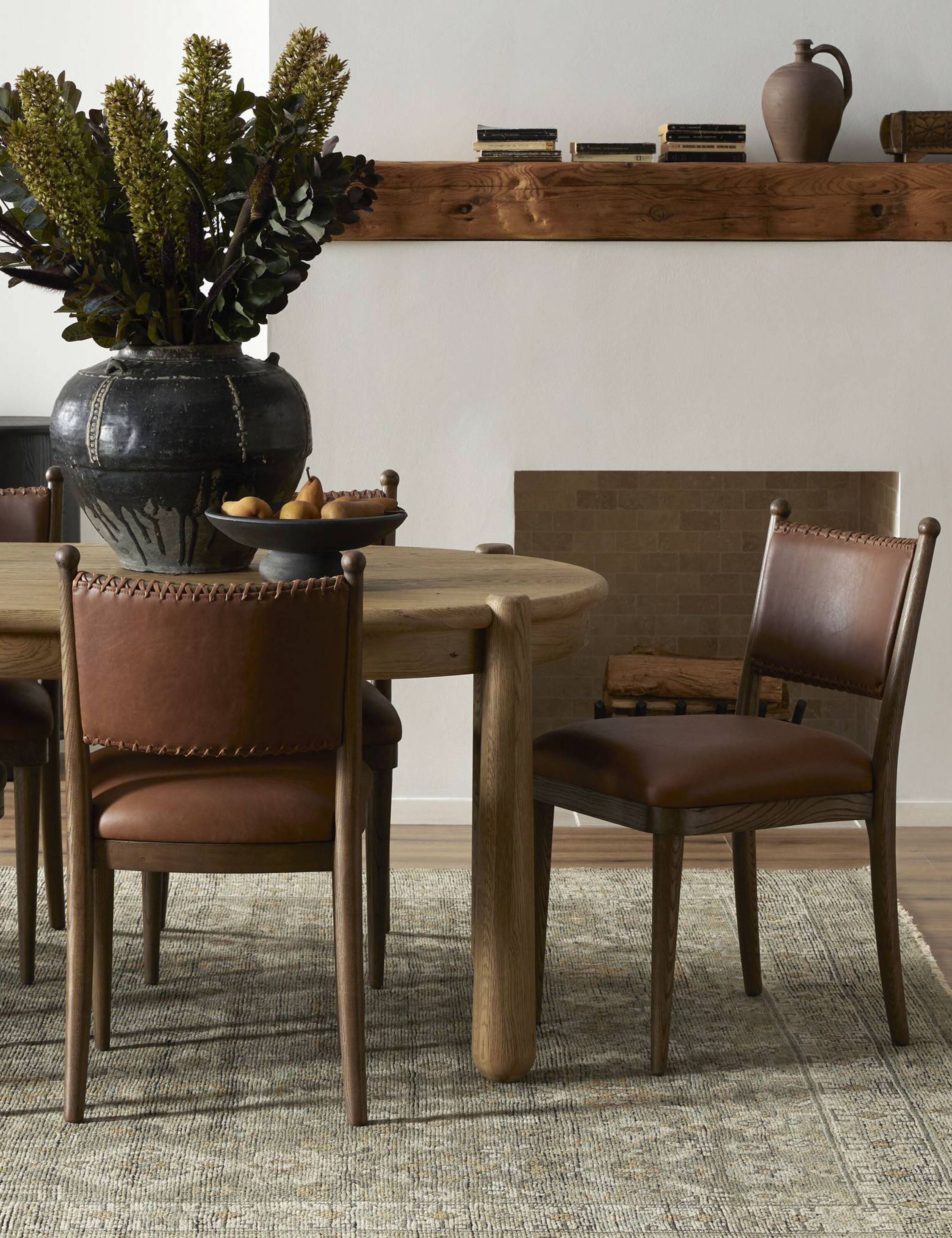 Bella Dining Chair by Amber Lewis x Four Hands - Modern Farmhouse Style Wooden Chair for Kitchen, Dining Room & Home Decor