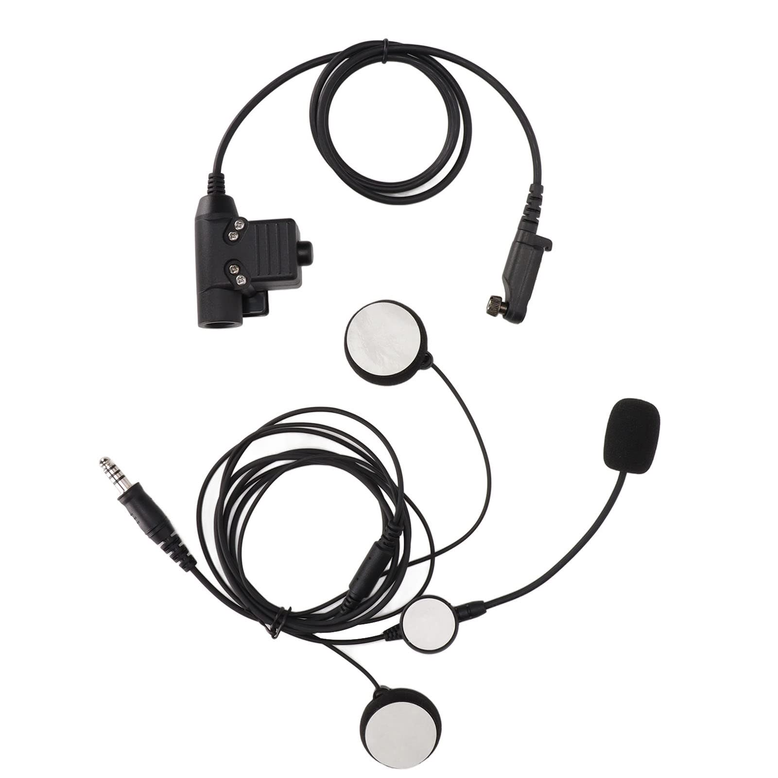 Motorcycle Helmet Earpiece with U94 PTT - High Flexibility 7.1mm Headset with Clip for X1P, PD602 & Hytera Radios - Perfect for Motorcycle Riding, Communication & Adventure Sports