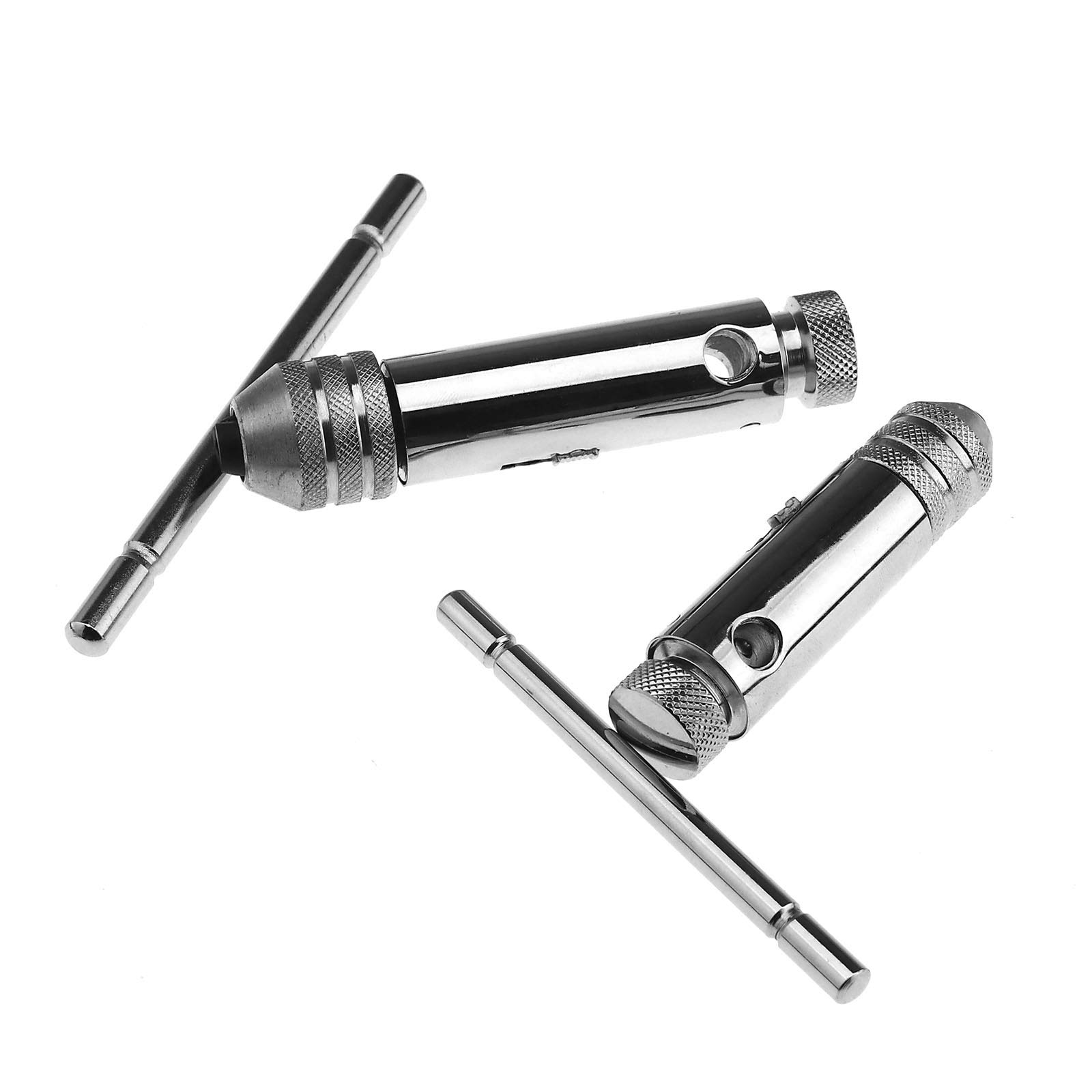 Reversible Ratchet Tap Holder Wrench Handle - Adjustable T-Handle Tool Set M3-M8 & M5-M12 for Metalworking, Plumbing, and DIY Projects - SING F LTD